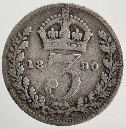 1890 Victoria Threepence Silver Coin | Collectable Grade