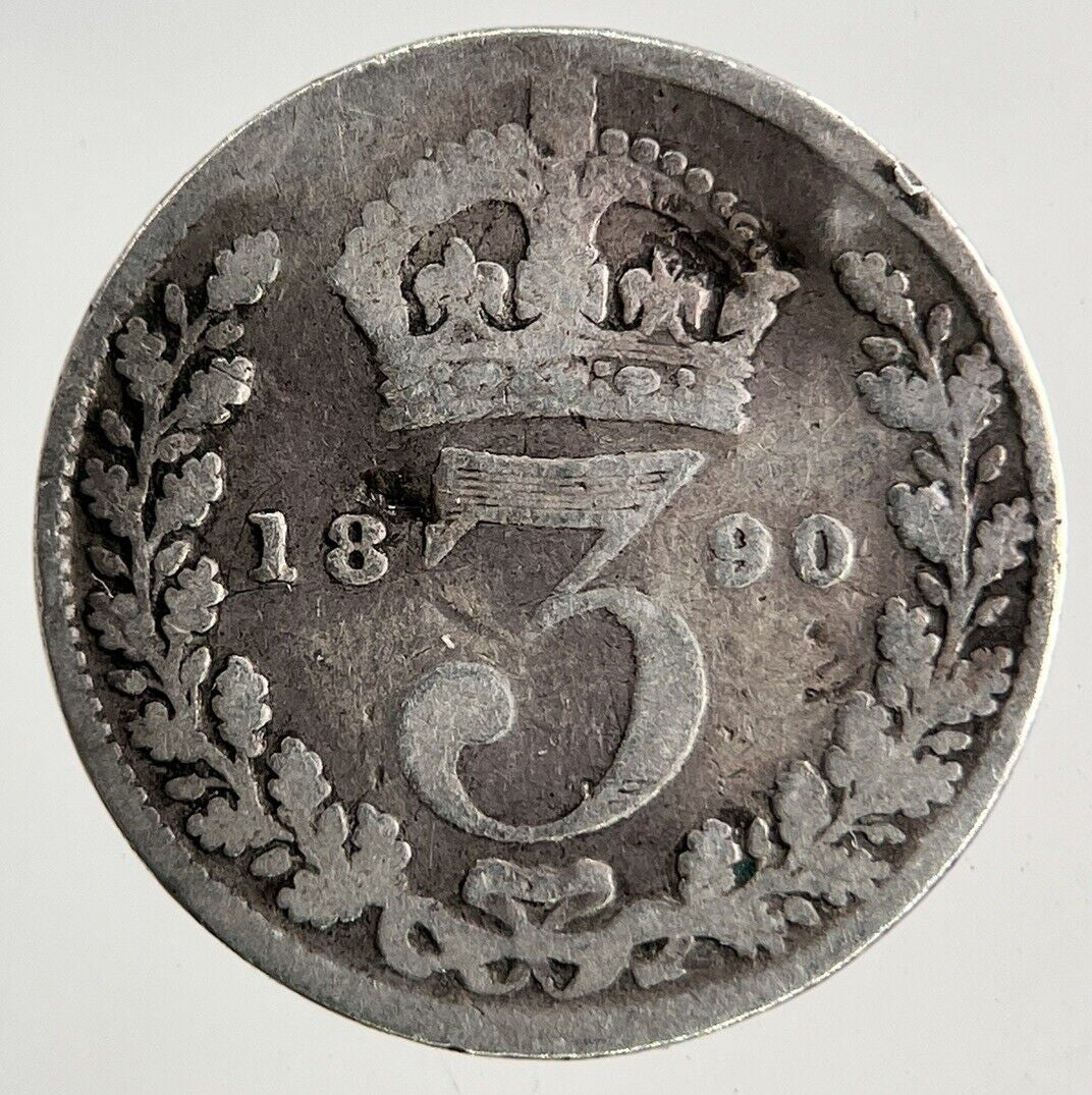 1890 Victoria Threepence Silver Coin | Collectable Grade