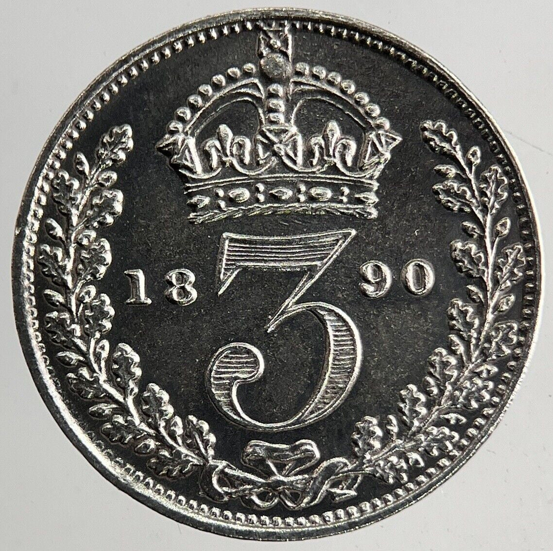 1890 Victoria Threepence Silver Coin | Very Fine Grade | a9179