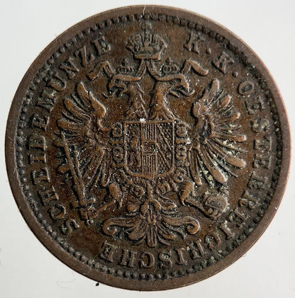 1891 Austria 1 Kreuzer Coin | Fine Collectable Grade