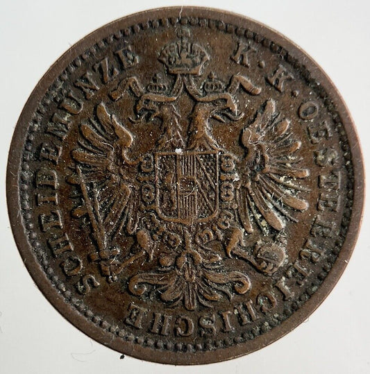 1891 Austria 1 Kreuzer Coin | Fine Collectable Grade