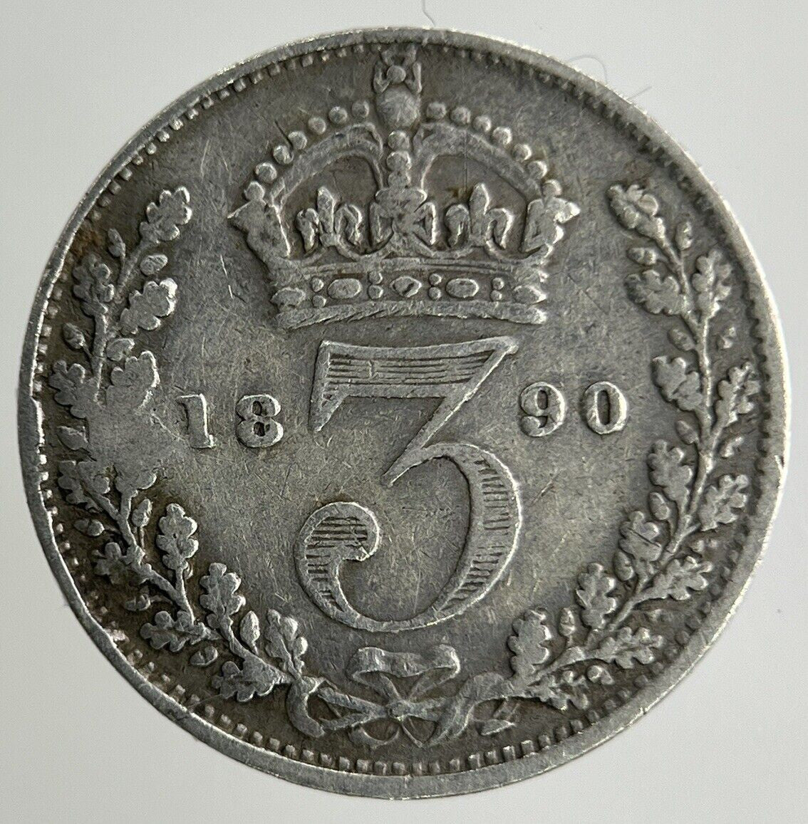 1890 Victoria Threepence Silver Coin | Fine Collectable Grade