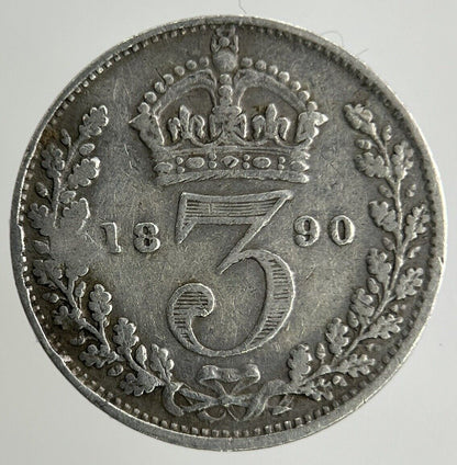 1890 Victoria Threepence Silver Coin | Fine Collectable Grade