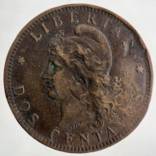 1891 Argentina Dos 2 Centavos Coin | Collectable Grade