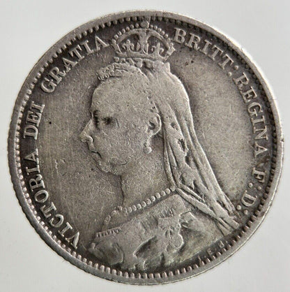 1890 Victoria Sixpence Silver Coin | Fine Collectable Grade