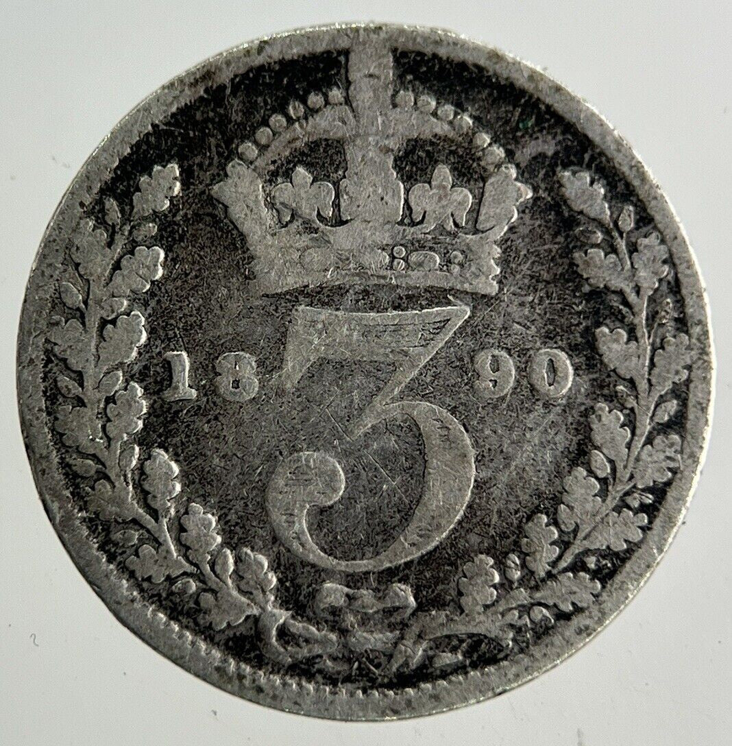 1890 Victoria Threepence Silver Coin | Collectable Grade
