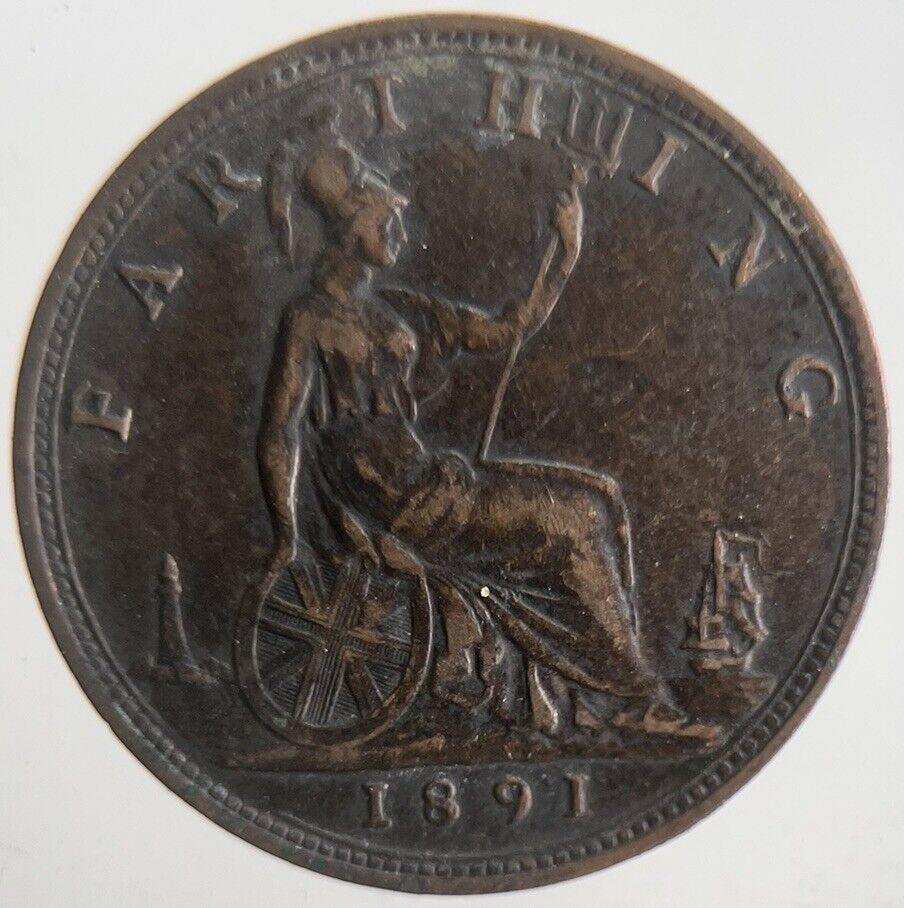 1891 Victoria Farthing Coin | Very High Grade | a4558