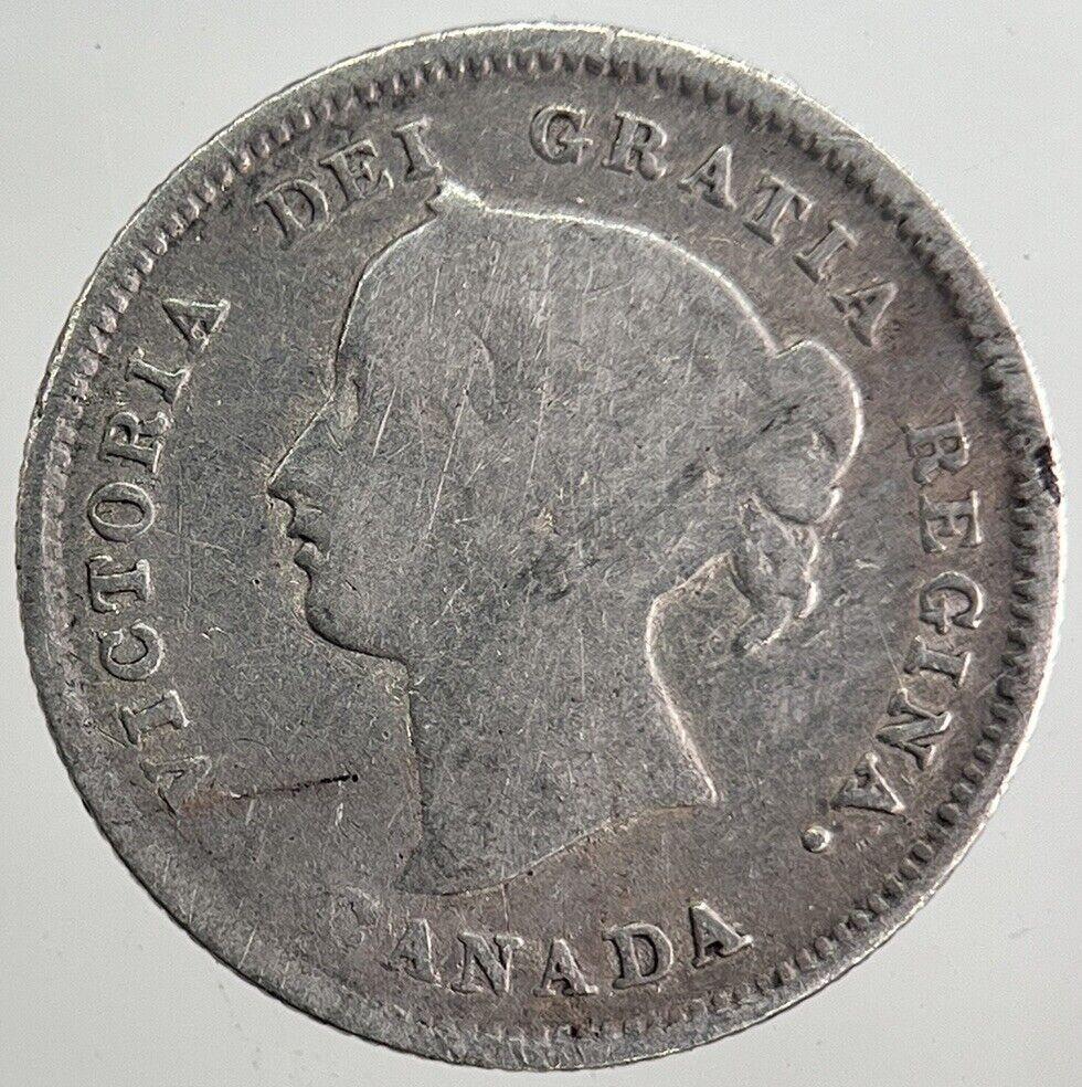 1891 Canada 5 Cents Silver Coin | Collectable Grade | a8303