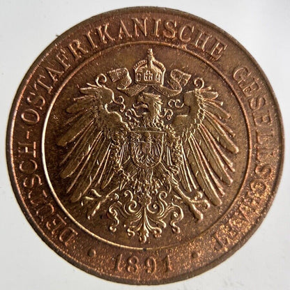 1891 Germany East Africa 1 Pesa Coin | Fine Collectable Grade