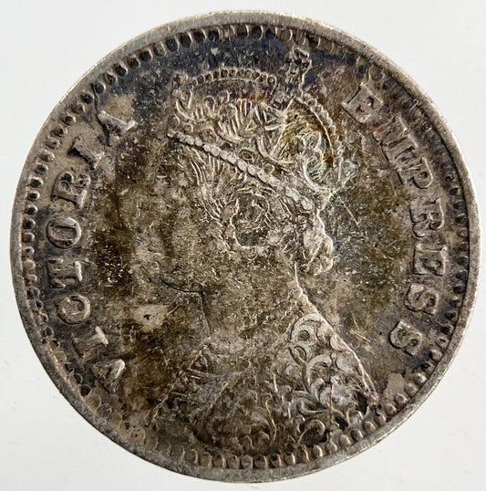1891 India 2 Annas Silver Coin | Collectable Grade