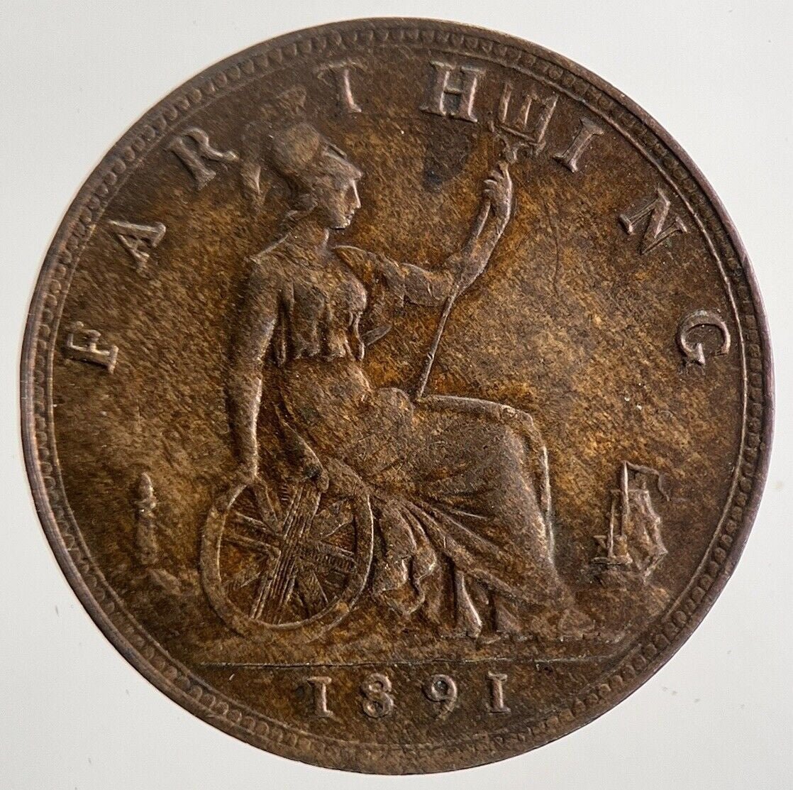 1891 Victoria Farthing Coin | Very High Grade | a7099