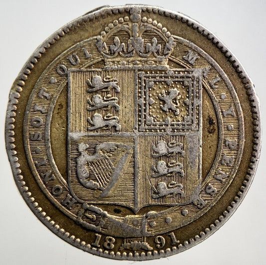 1891 Jubilee Head Victoria Shilling Silver Coin | Collectable Grade | a2765