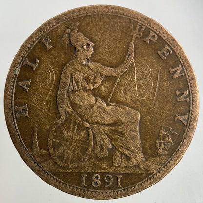 1891 Victoria Half-Penny Coin | Collectable Grade