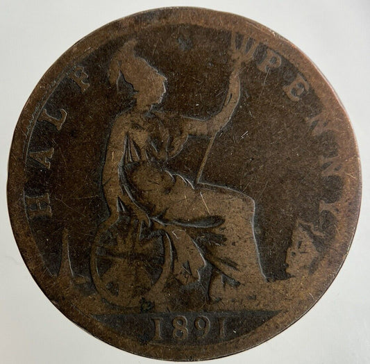 1891 Victoria Half-Penny Coin | Collectable Grade