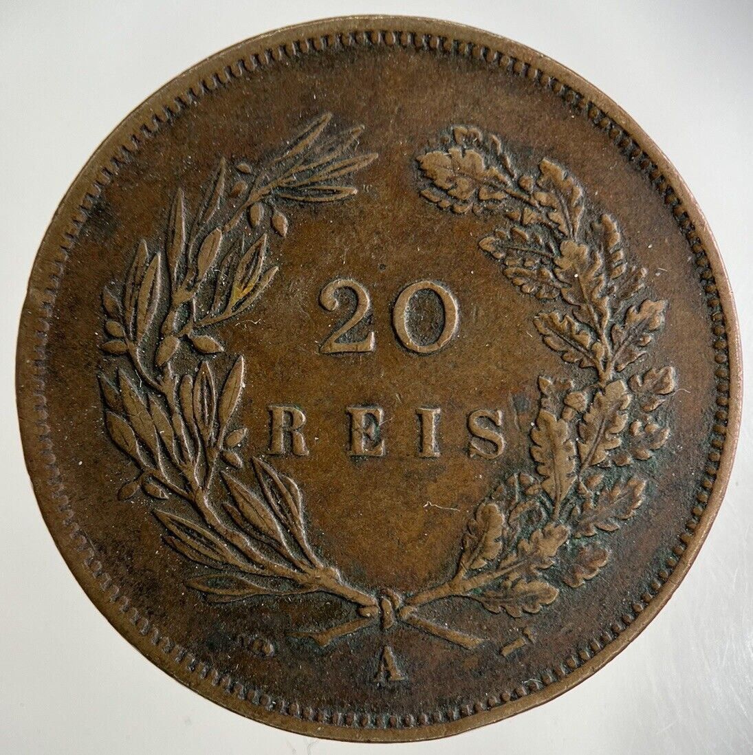 1891 Portugal XX 20 Reis Coin | Fine Collectable Grade