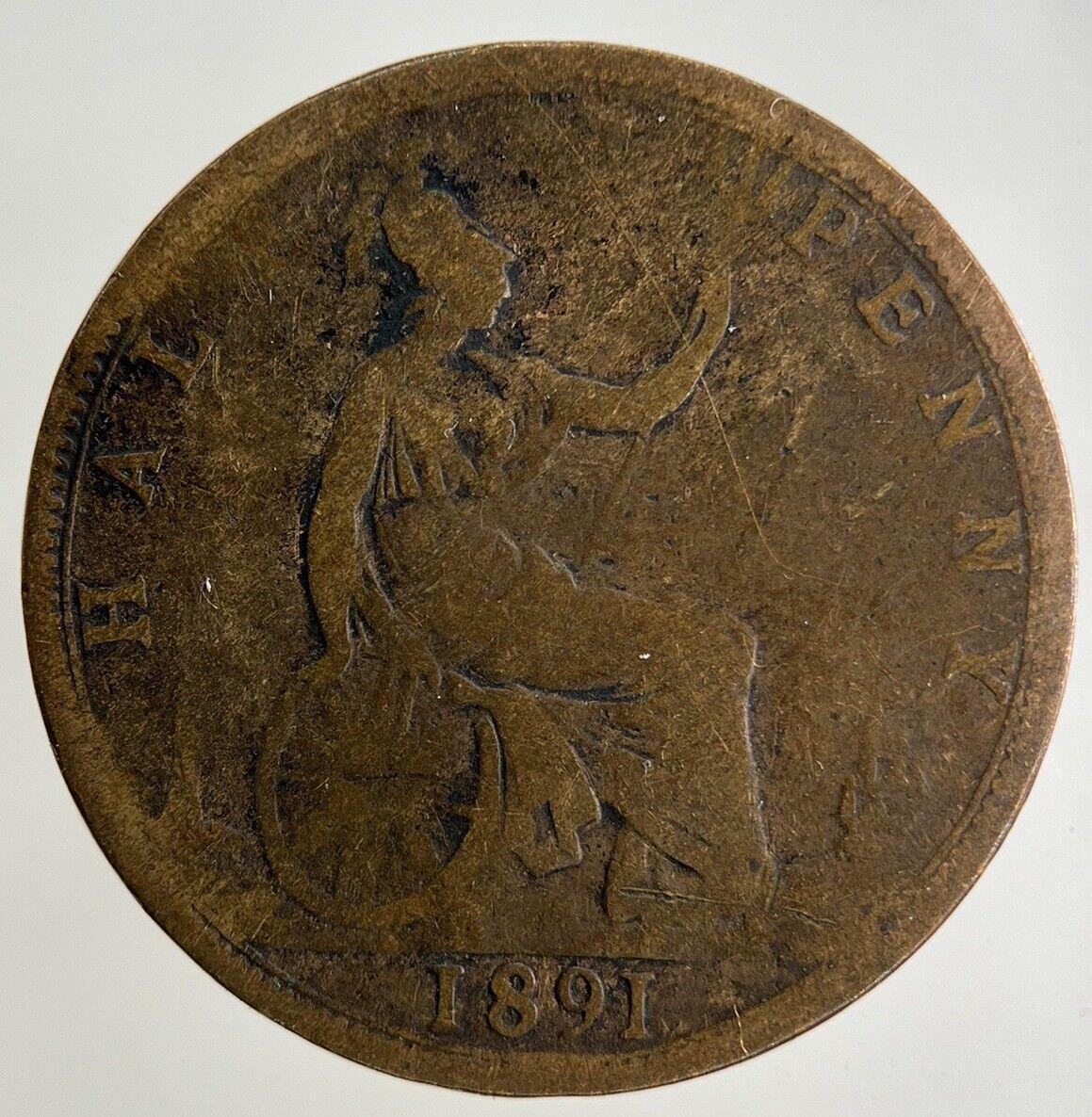 1891 Victoria Half-Penny Coin | Collectable Grade