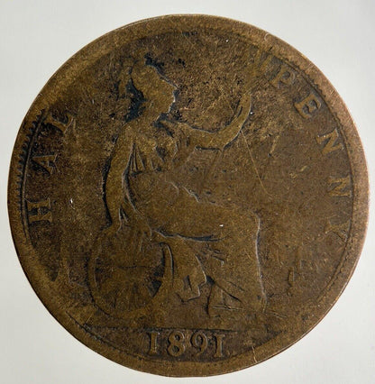 1891 Victoria Half-Penny Coin | Collectable Grade