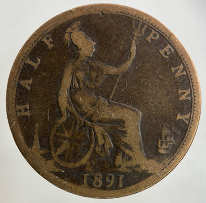 1891 Victoria Half-Penny Coin | Collectable Grade