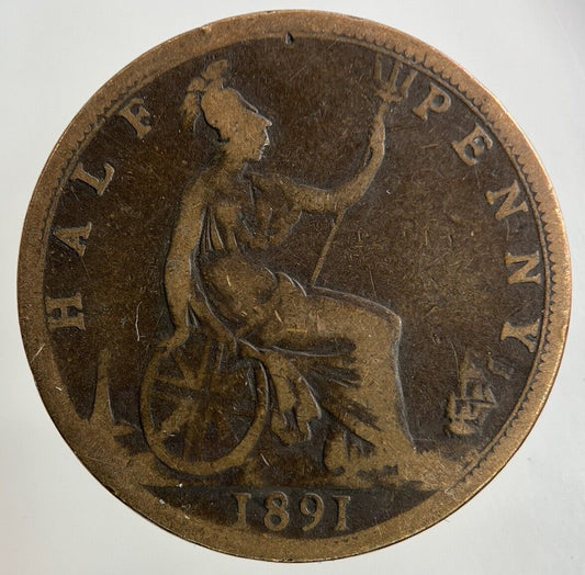 1891 Victoria Half-Penny Coin | Collectable Grade