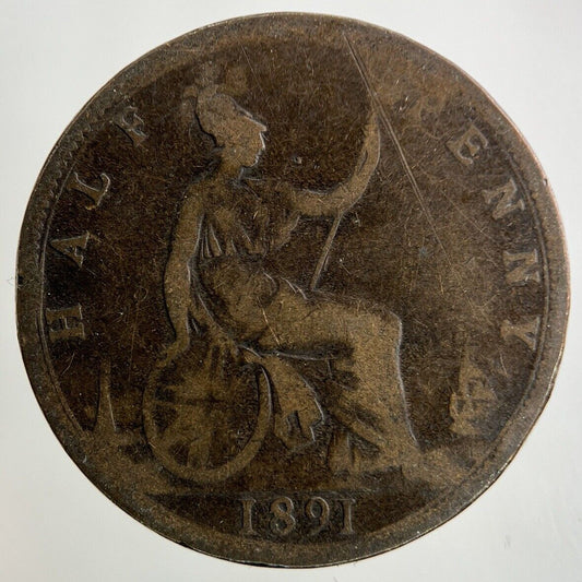 1891 Victoria Half-Penny Coin | Collectable Grade