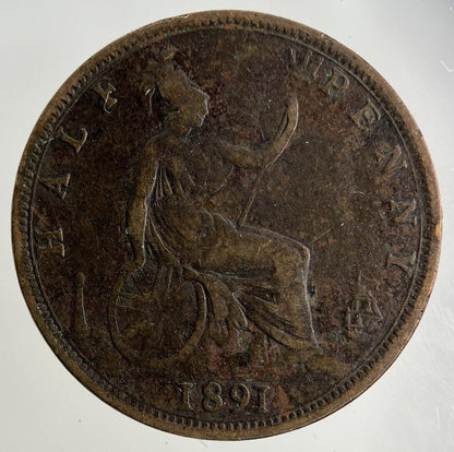 1891 Victoria Half-Penny Coin | Collectable Grade