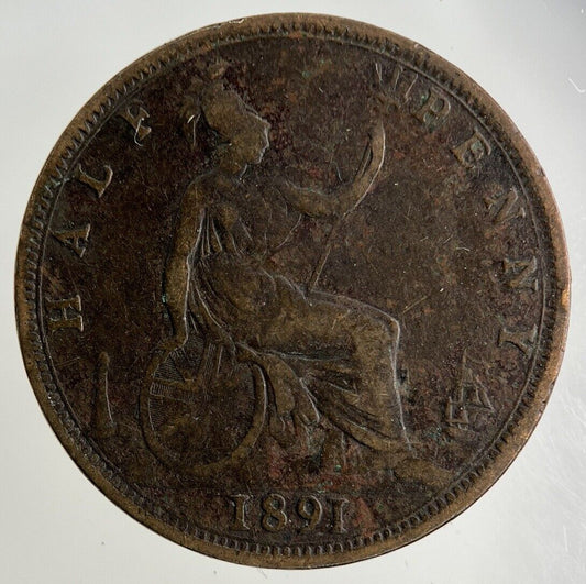 1891 Victoria Half-Penny Coin | Collectable Grade