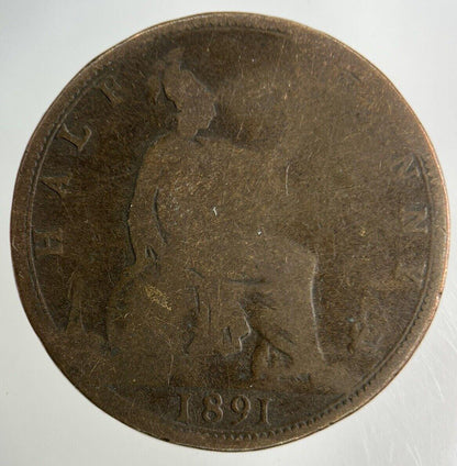 1891 Victoria Half-Penny Coin | Collectable Grade