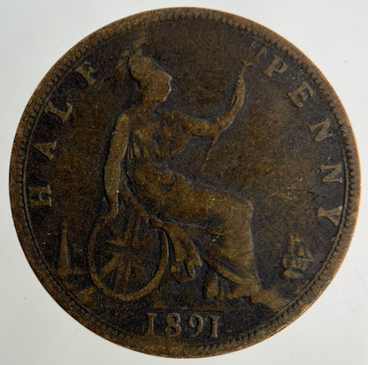 1891 Victoria Half-Penny Coin | Collectable Grade