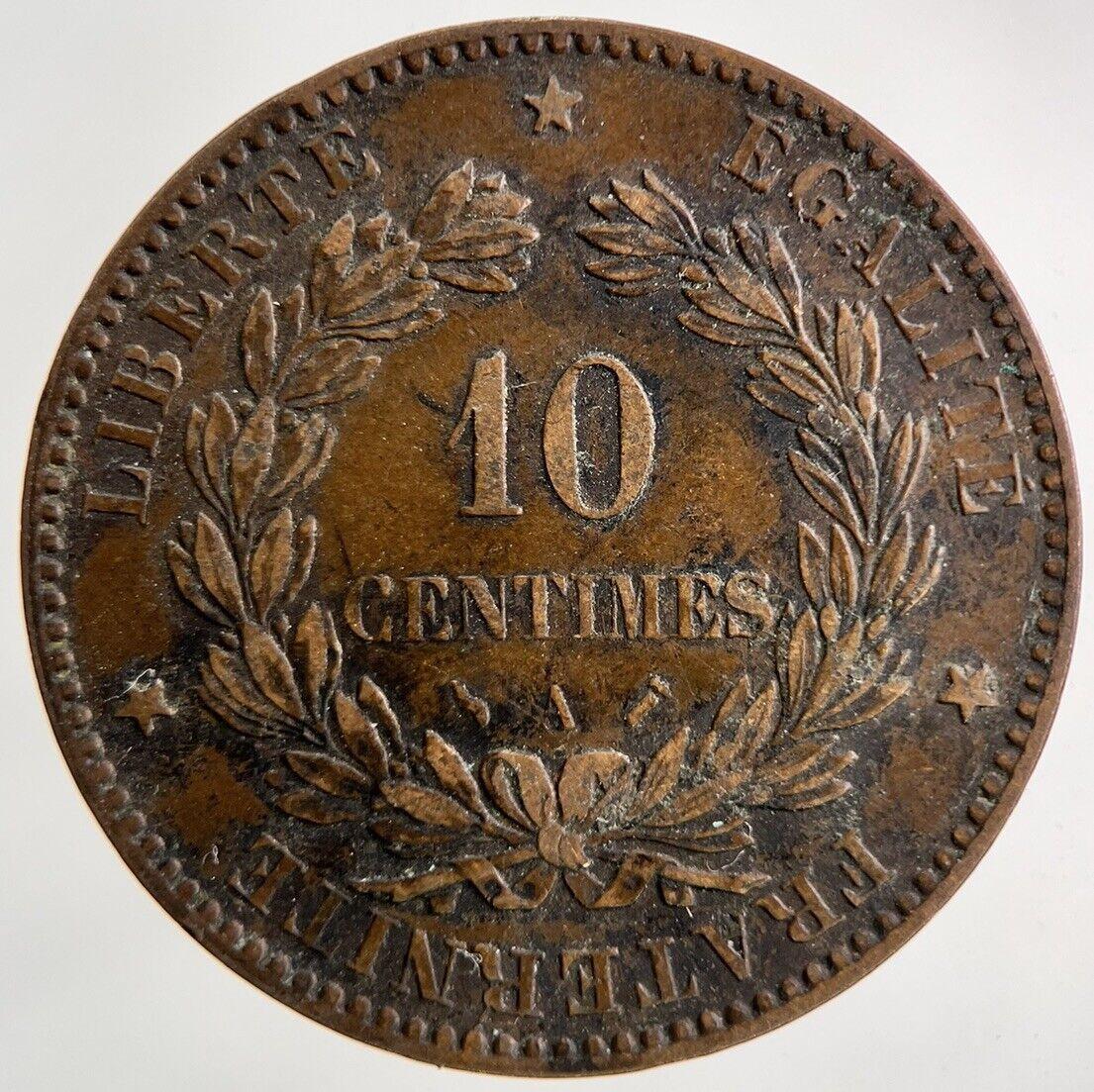 1891 France 10 Centimes Coin | Fine Collectable Grade