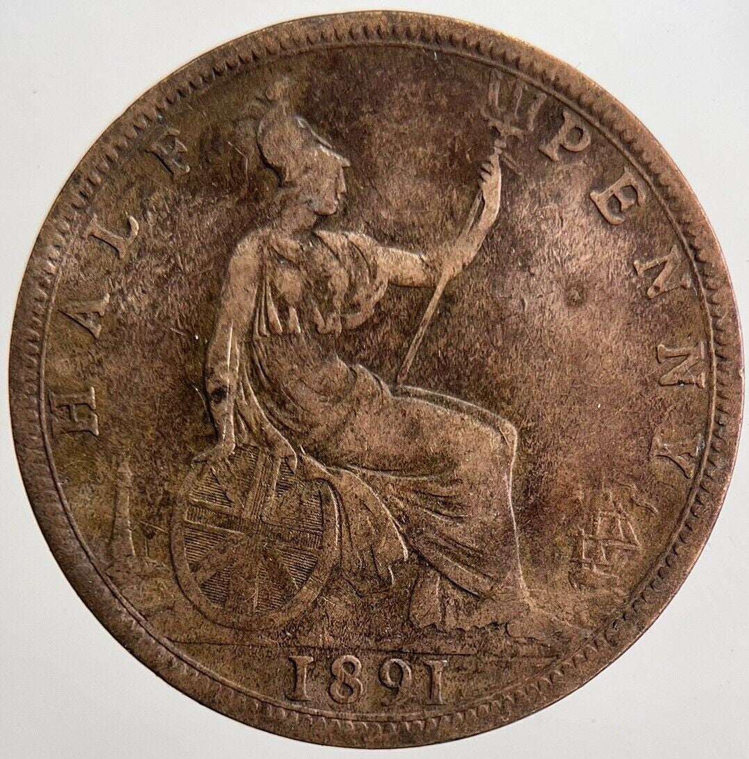 1891 Victoria Half-Penny Coin | Fine Collectable Grade | a5667