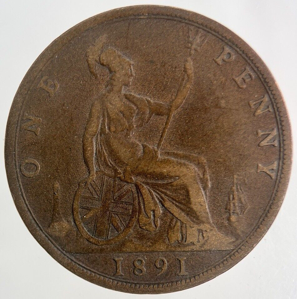 1891 Victoria One Penny Coin | Fine Collectable Grade