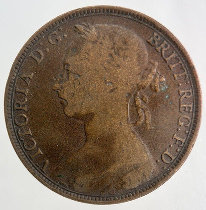 1891 Victoria One Penny Coin | Fine Collectable Grade
