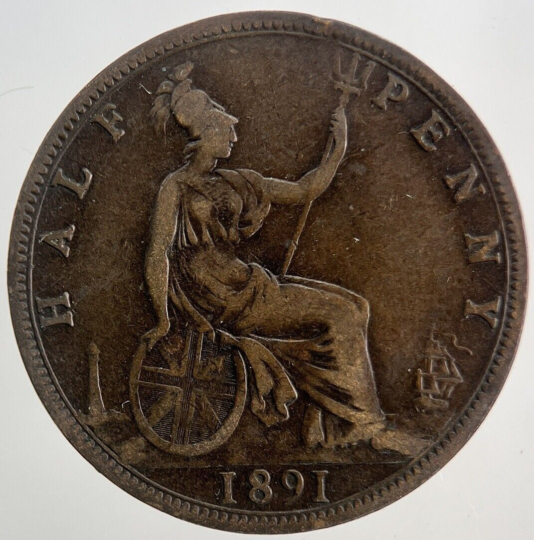 1891 Victoria Half-Penny Coin | Fine Collectable Grade