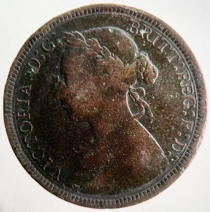 1891 Victoria Half-Penny Coin | Fine Collectable Grade | a4614
