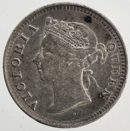 1891 Hong Kong 5 Cents Silver Coin | Very High Grade