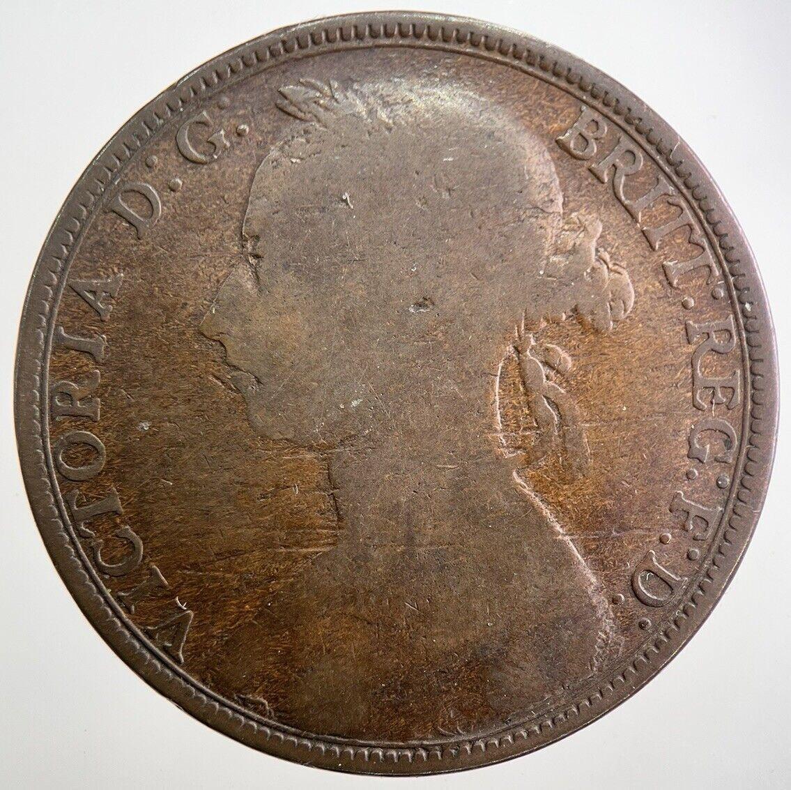 1891 Victoria Penny Coin | Fair Grade | a8029