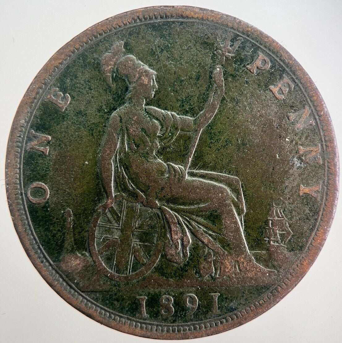 1891 Victoria One Penny Coin | Collectable Grade | a610