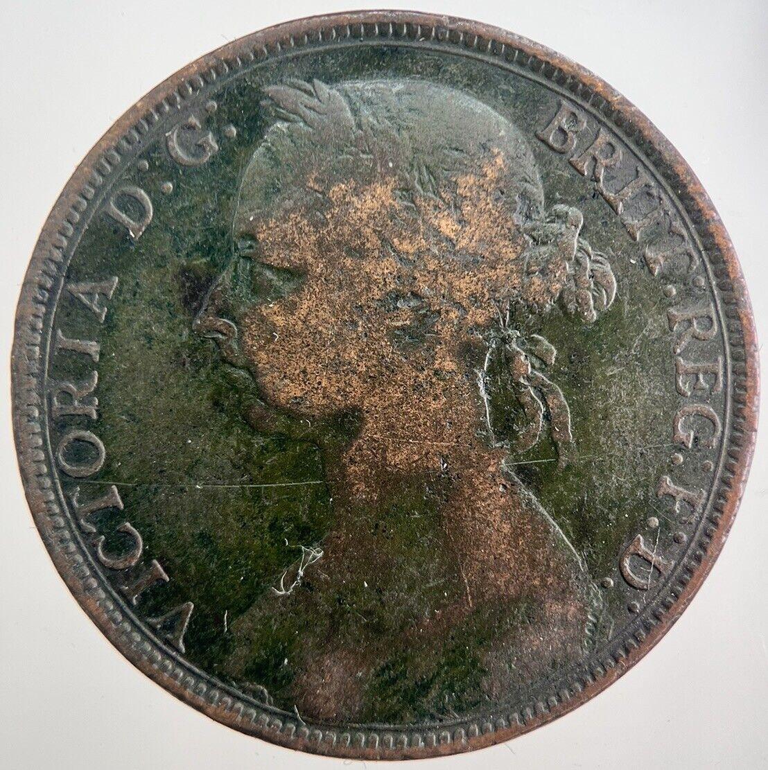 1891 Victoria One Penny Coin | Collectable Grade | a610