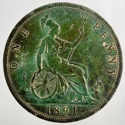 1891 Victoria One Penny Coin | Fine Collectable Grade