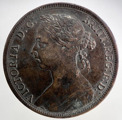 1891 Victoria One Penny Coin | Very High Grade