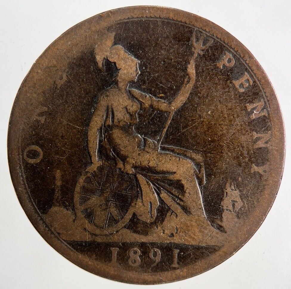 1891 Victoria One Penny Coin | Collectable Grade