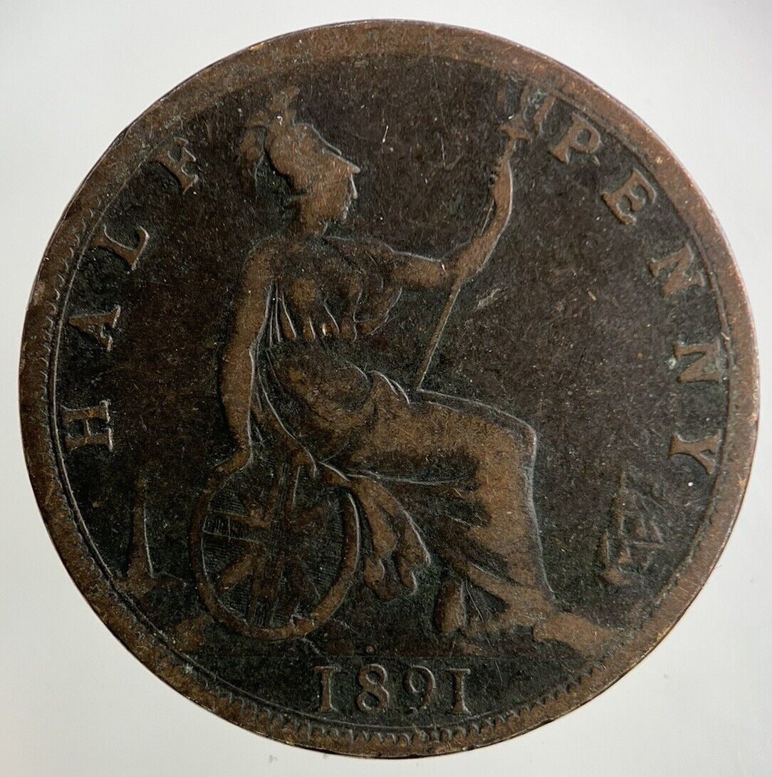 1891 Victoria Half-Penny Coin | Fine Collectable Grade