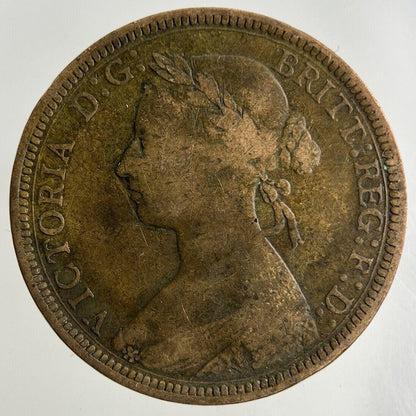 1891 Victoria Half-Penny Coin | Fine Collectable Grade