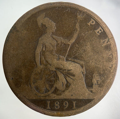 1891 Victoria One Penny Coin | Collectable Grade