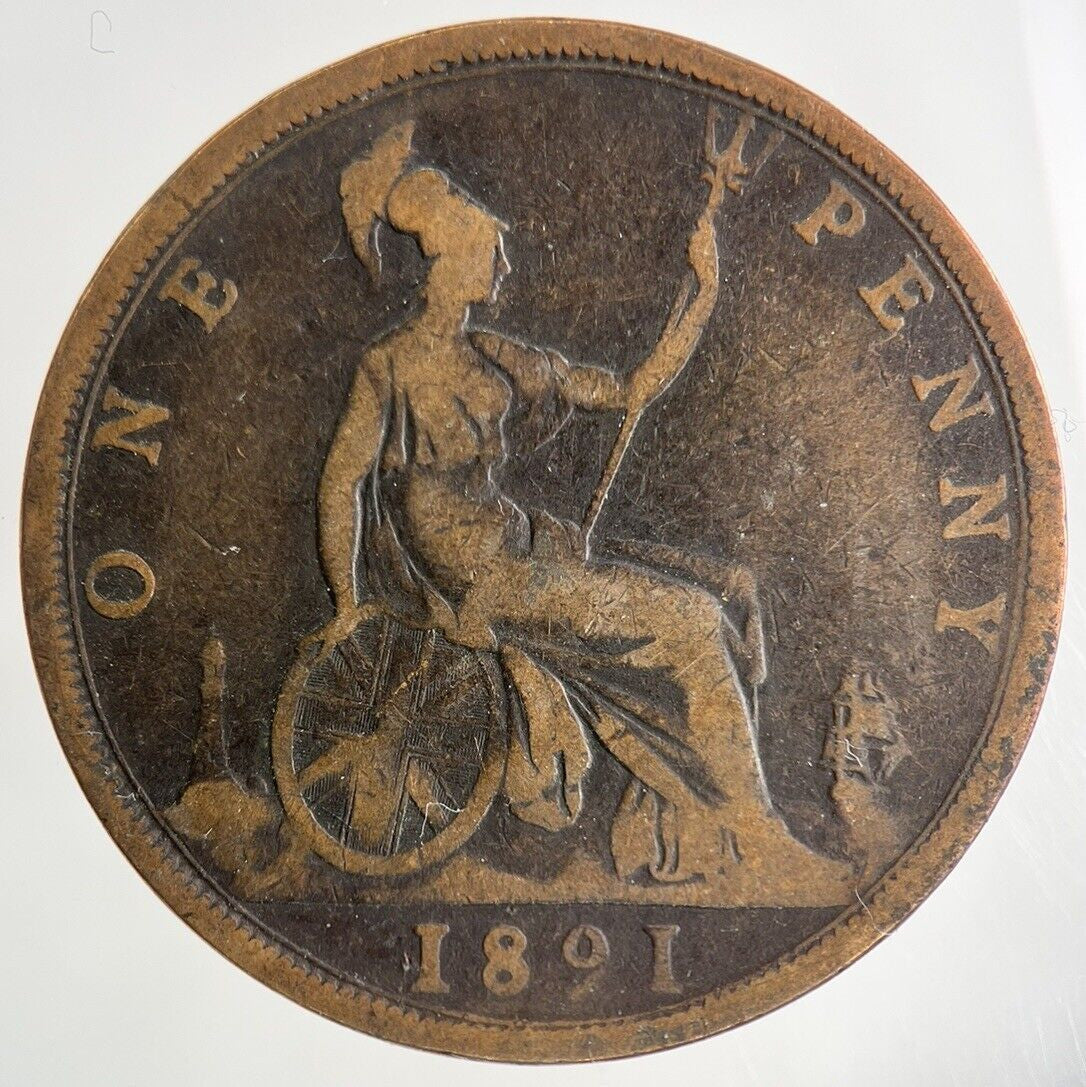 1891 Victoria One Penny Coin | Collectable Grade