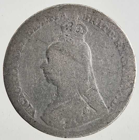 1891 Victoria Silver Threepence Coin | Worn Grade