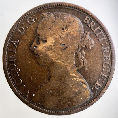 1891 Victoria One Penny Coin | Fine Collectable Grade