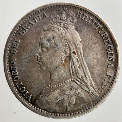 1891 Victoria Sixpence Silver Coin | Fine Collectable Grade
