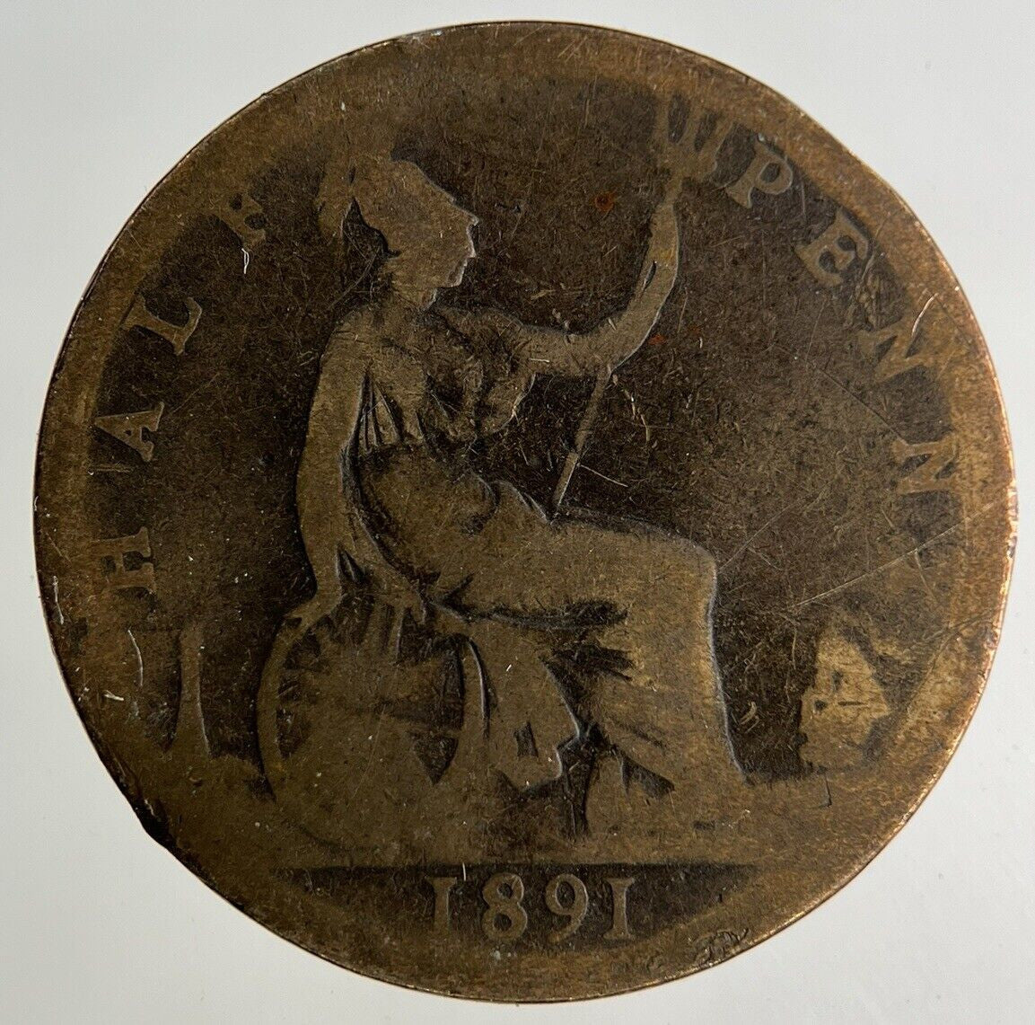 1891 Victoria Half-Penny Coin | Collectable Grade
