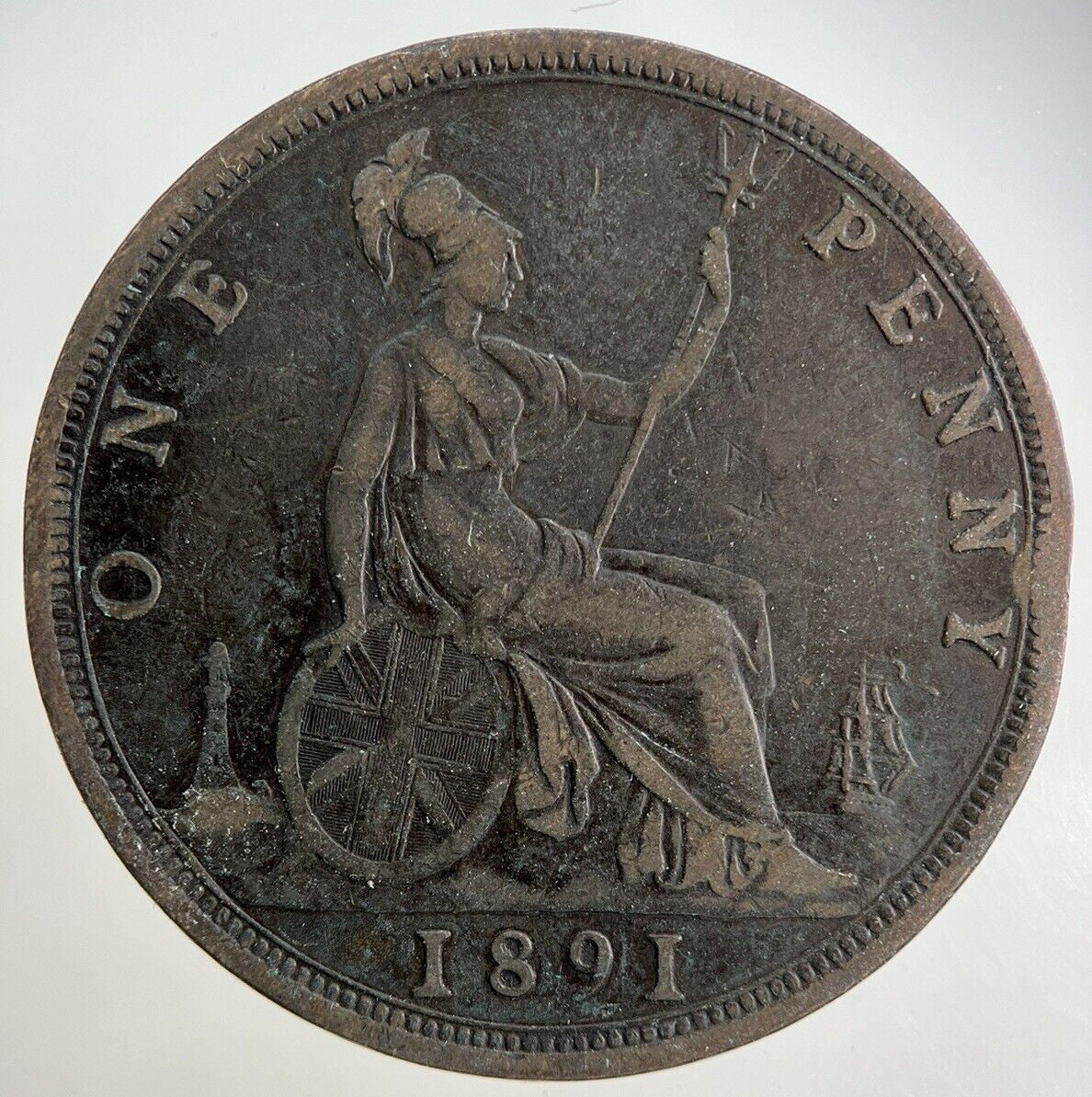 1891 Victoria One Penny Coin | Fine Collectable Grade